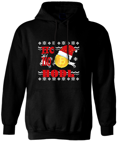 Hoodie - Bitcoin Ho Ho HODL Weihnachtspullover