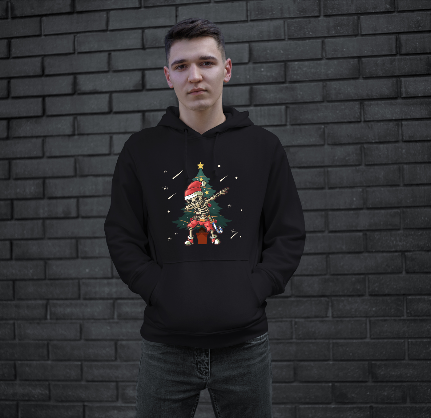 Hoodie - Dapping Skelett-Weihnachtsmann