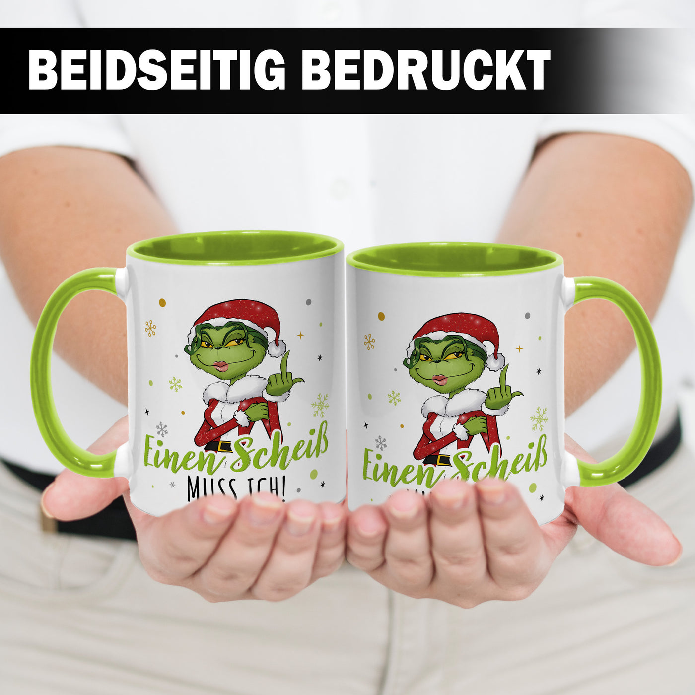 Tasse - Miss Grinch - Ich bin heute emotional sehr nah am Mittelfinger gebaut