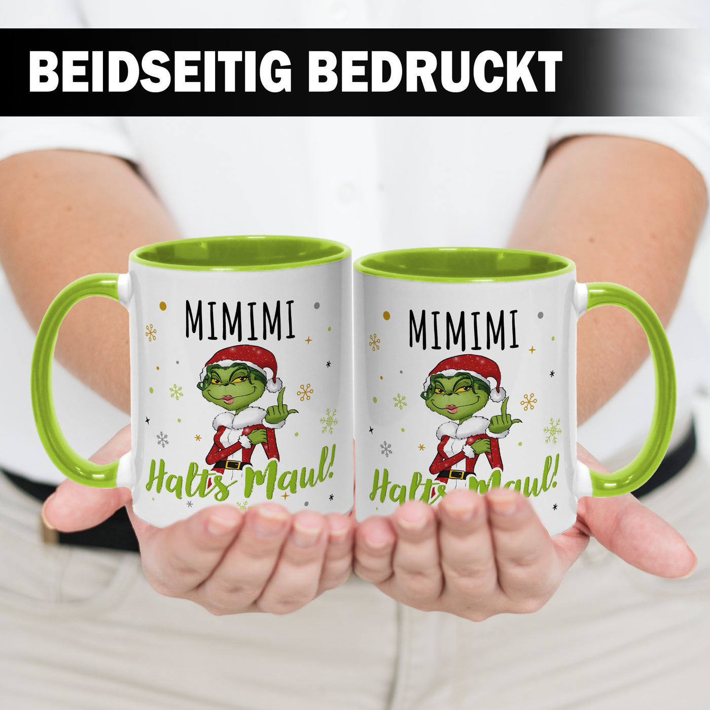 Tasse - Miss Grinch - Mimimi Halts Maul! (Mittelfinger)