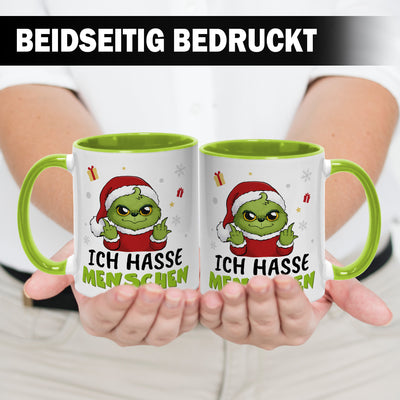 Tasse - Baby Grinch - Ich hasse Menschen (Mittelfinger) LH