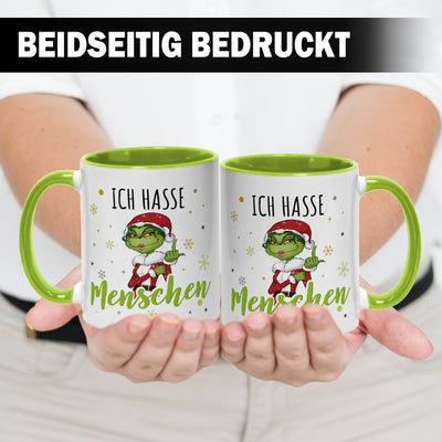 Tasse - Miss Grinch - Ich hasse Menschen (Mittelfinger)