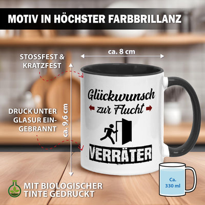 Tasse - Glückwunsch zur Flucht Verräter