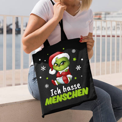 Baumwolltasche - Baby Grinch - Ich hasse Menschen