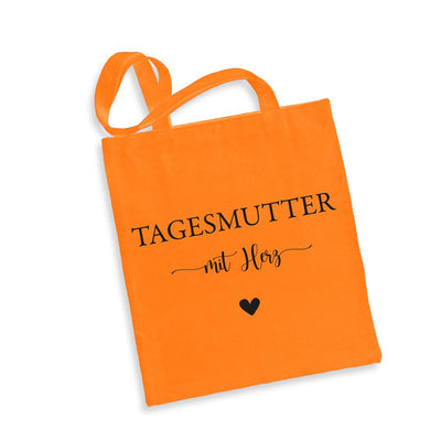 Baumwolltasche - Tagesmutter mit Herz