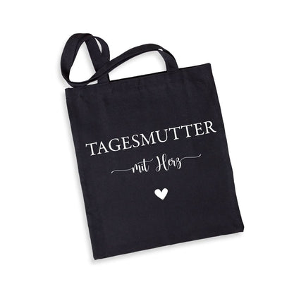 Baumwolltasche - Tagesmutter mit Herz