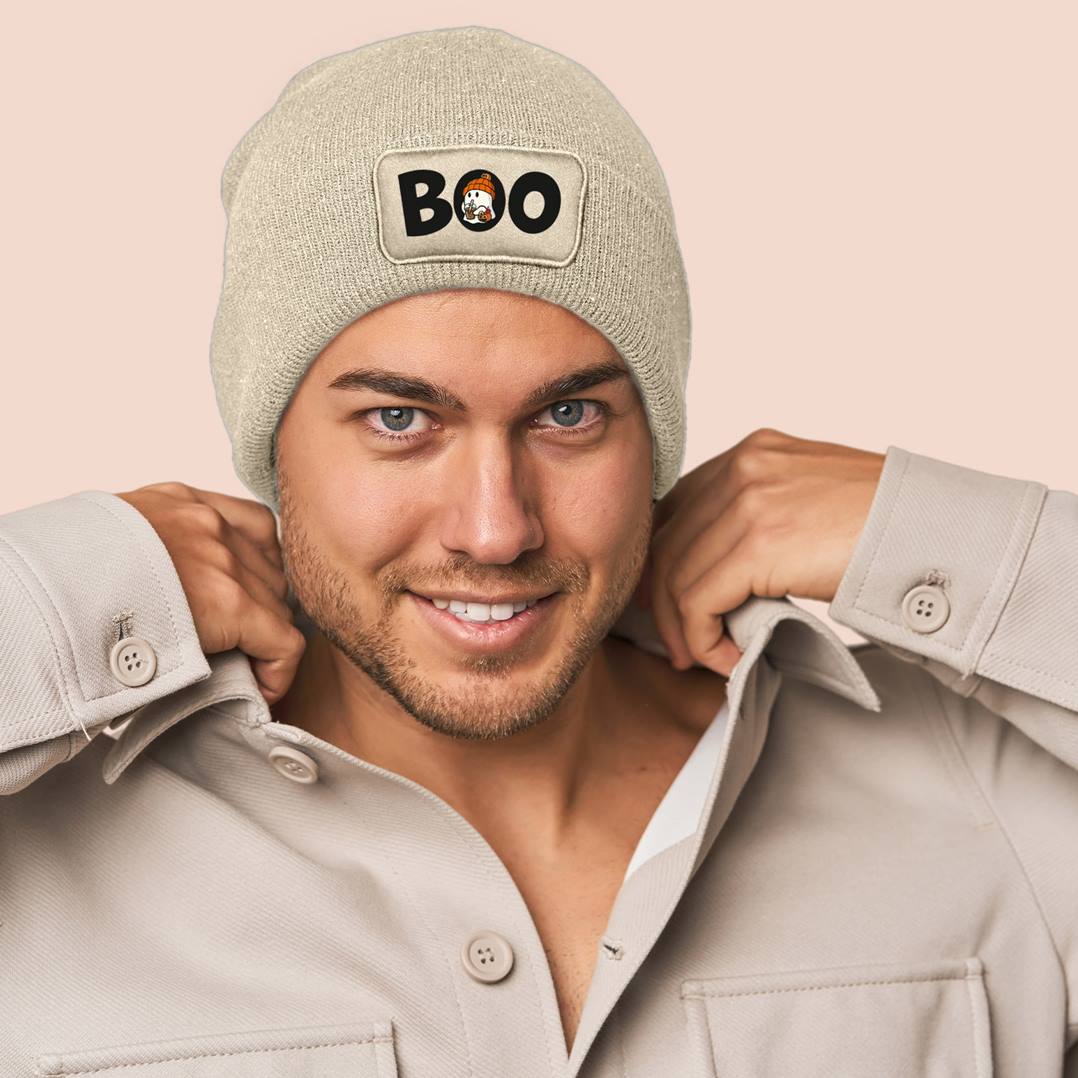 Beanie Mütze - Boo (Halloween)