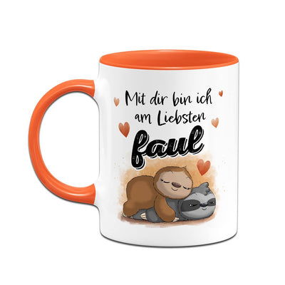 Faultier Tasse - Mit dir bin ich am liebsten faul - V2 (LH)