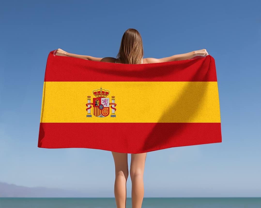 Flagge Spanien - Handtuch & Strandtuch