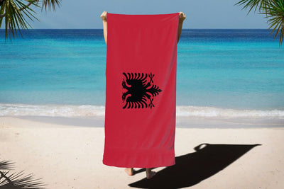 Flagge Albanien - Handtuch & Strandtuch