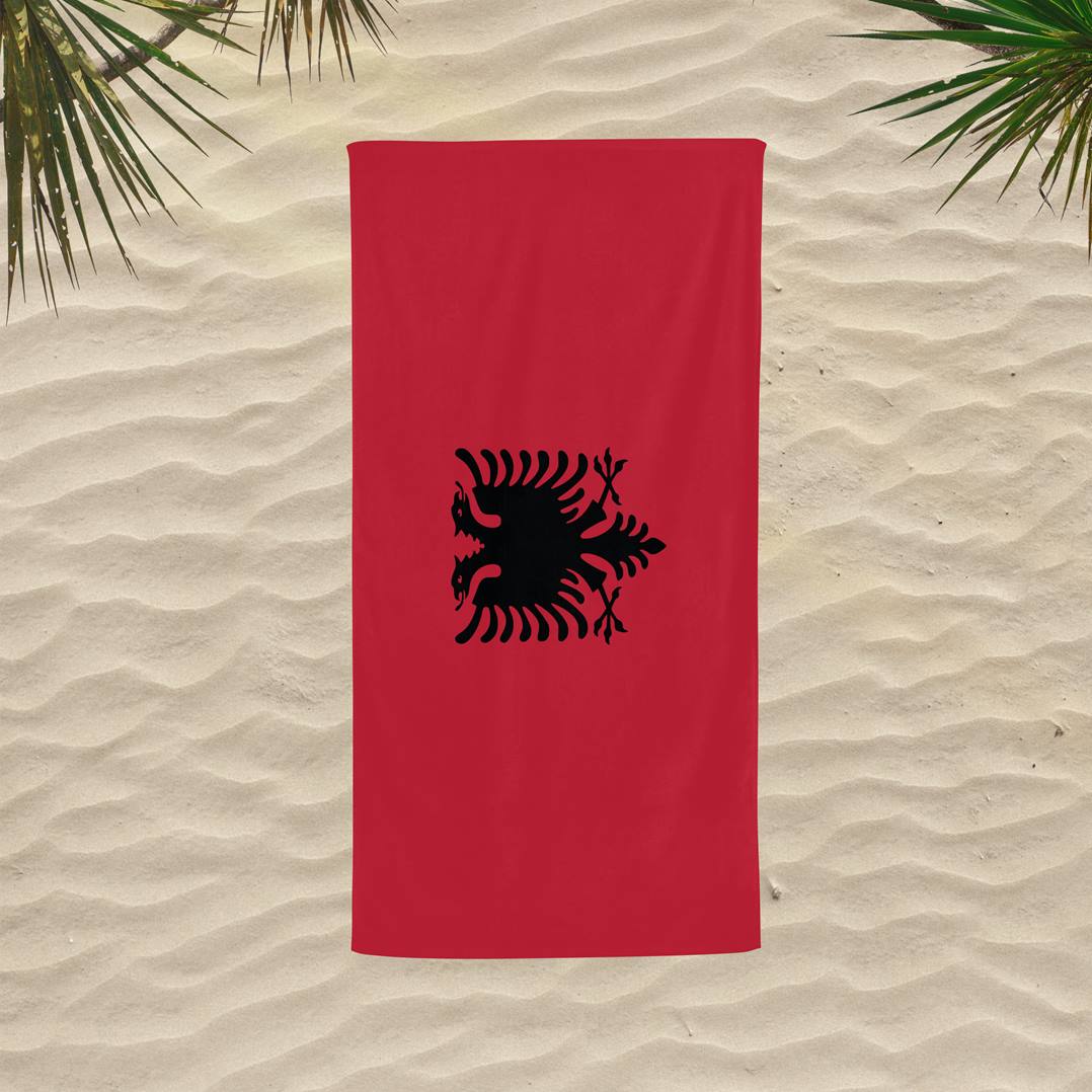 Flagge Albanien - Handtuch & Strandtuch