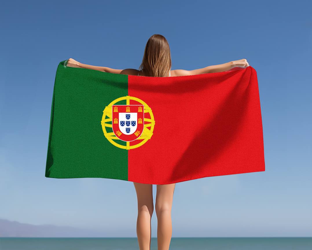 Flagge Portugal - Handtuch & Strandtuch