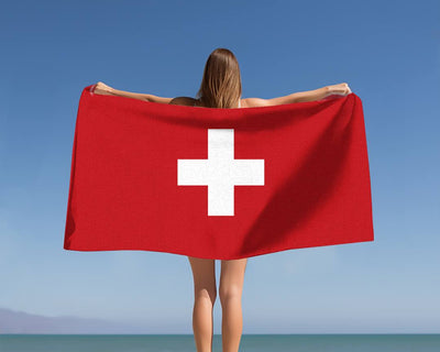 Flagge Schweiz - Handtuch & Strandtuch