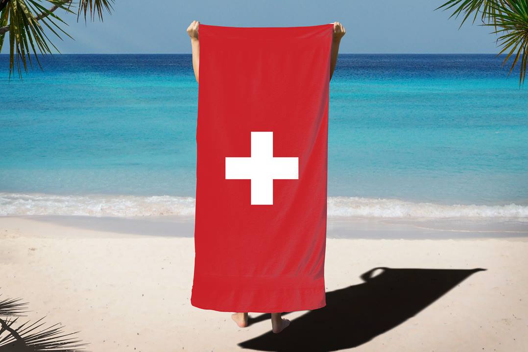 Flagge Schweiz - Handtuch & Strandtuch