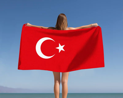 Flagge Türkei - Handtuch & Strandtuch