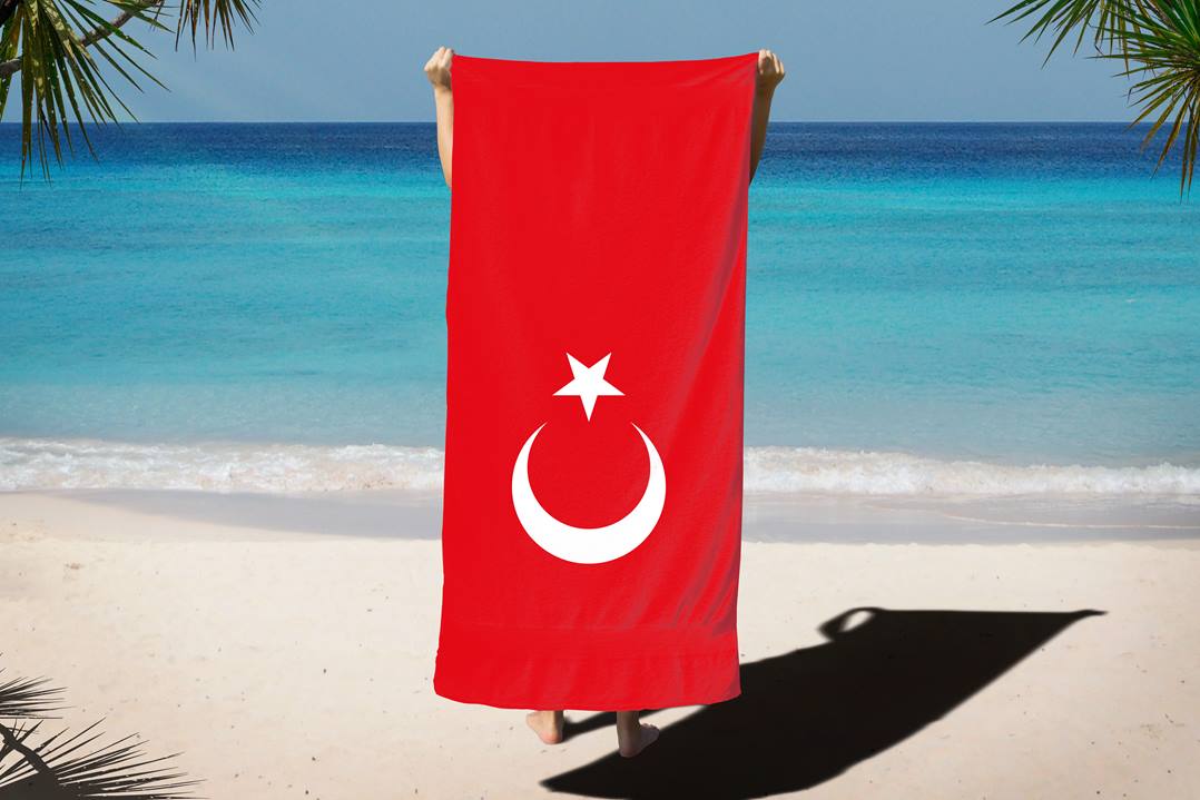 Flagge Türkei - Handtuch & Strandtuch