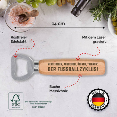 Flaschenöffner - Der Fussballzyklus