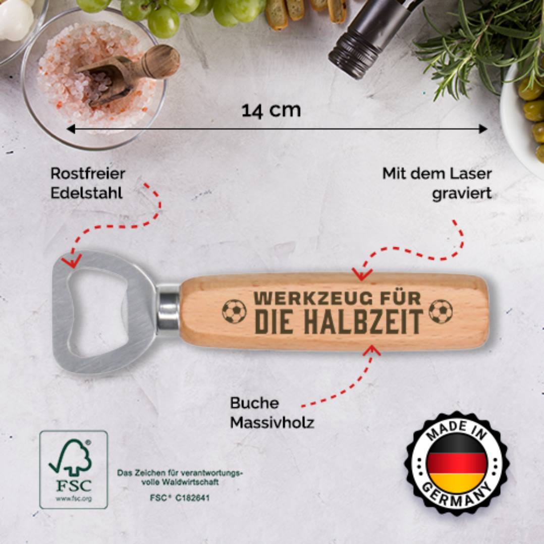 Flaschenöffner - Werkzeug für die Halbzeit