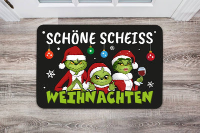 Fußmatte - Grinch Family - Schöne scheiß Weihnachten