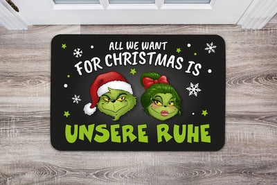 Fußmatte - Grinch & Miss Grinch - All we want for Christmas is unsere Ruhe!