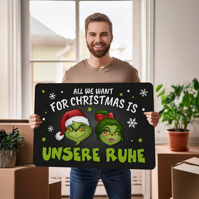 Fußmatte - Grinch & Miss Grinch - All we want for Christmas is unsere Ruhe!