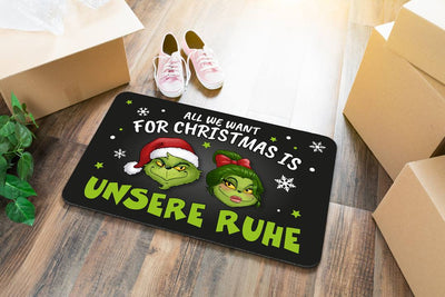 Fußmatte - Grinch & Miss Grinch - All we want for Christmas is unsere Ruhe!