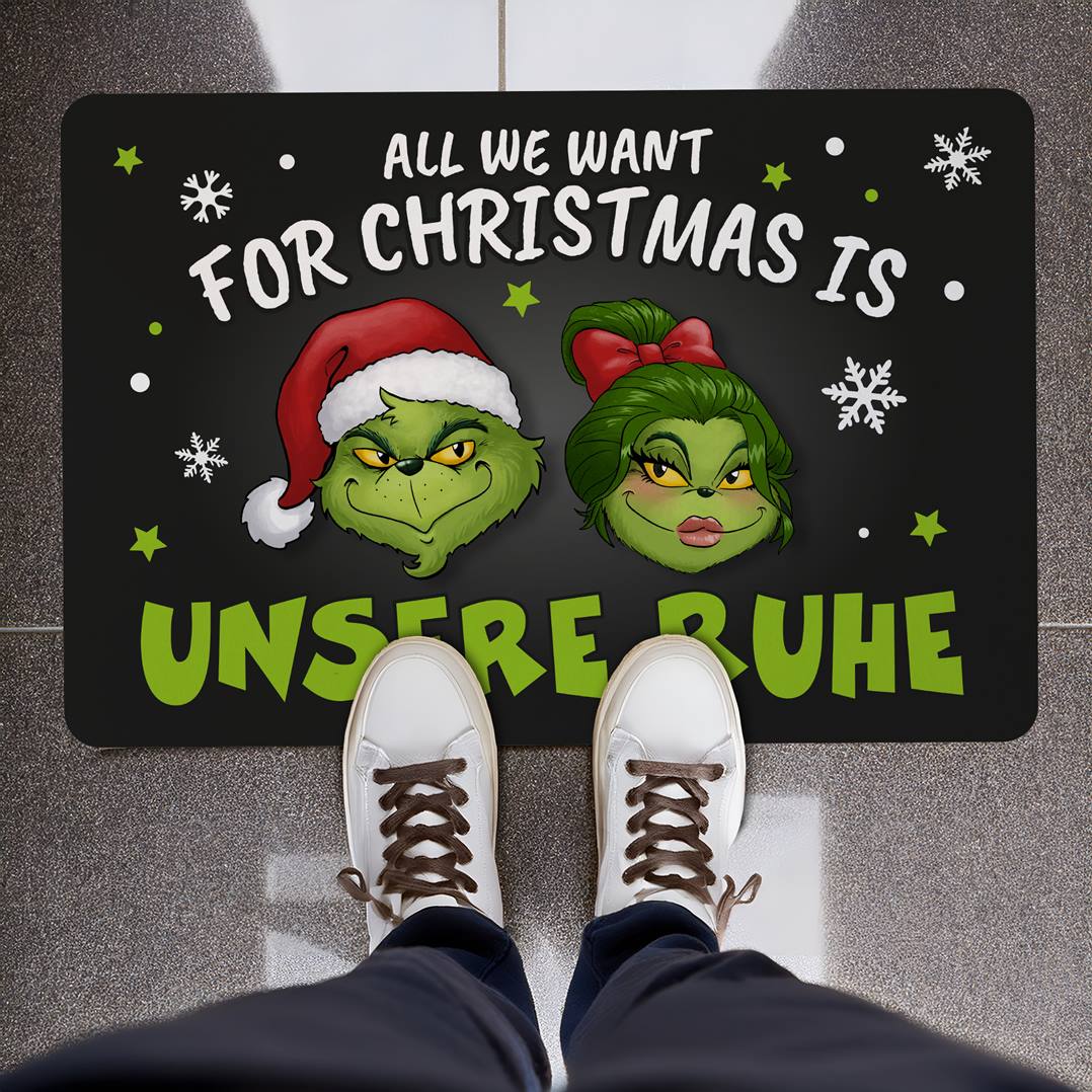 Fußmatte - Grinch & Miss Grinch - All we want for Christmas is unsere Ruhe!