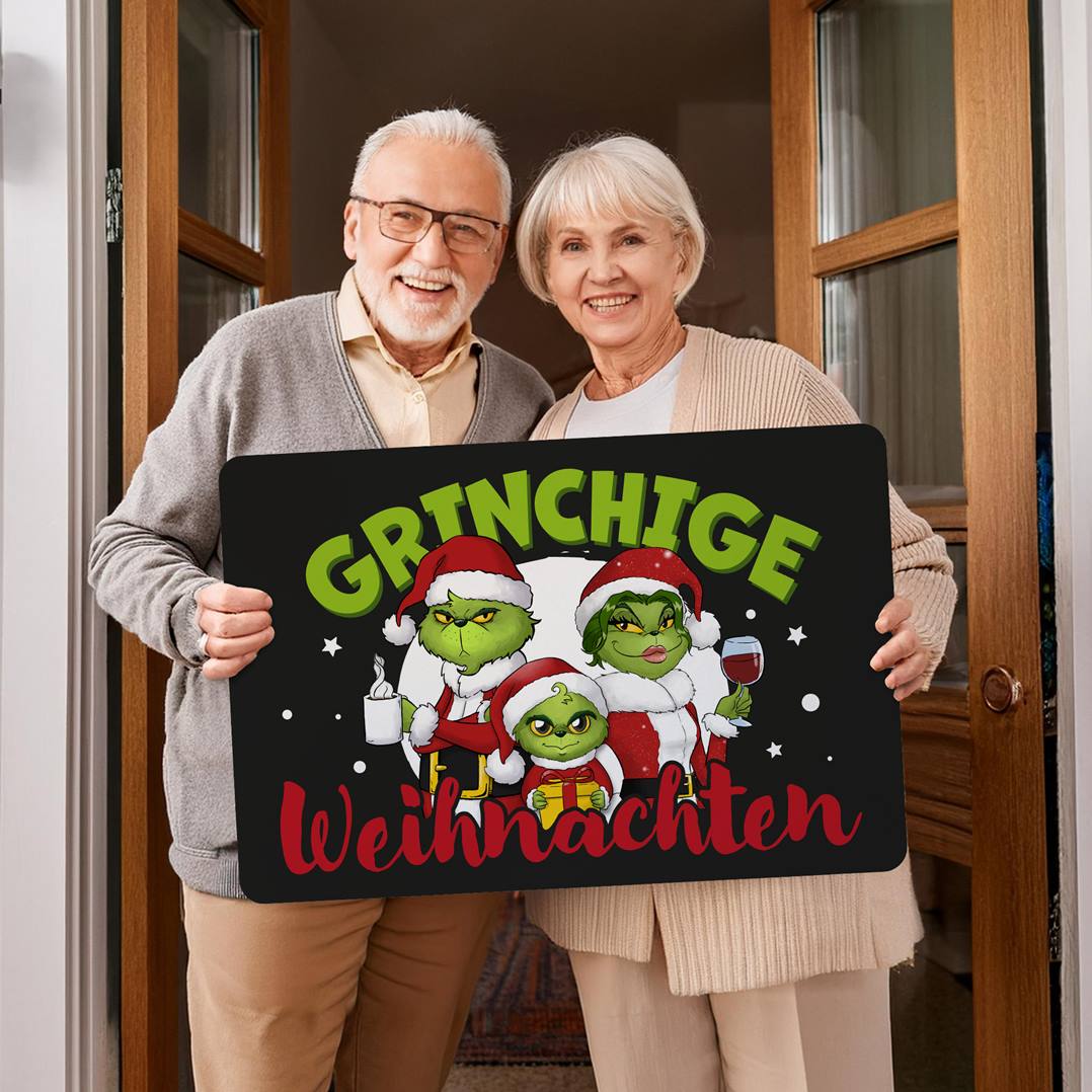 Fußmatte - Grinch Family - Grinchige Weihnachten