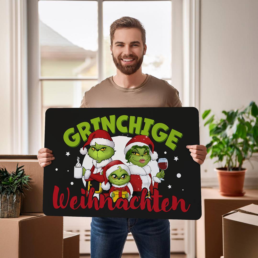 Fußmatte - Grinch Family - Grinchige Weihnachten