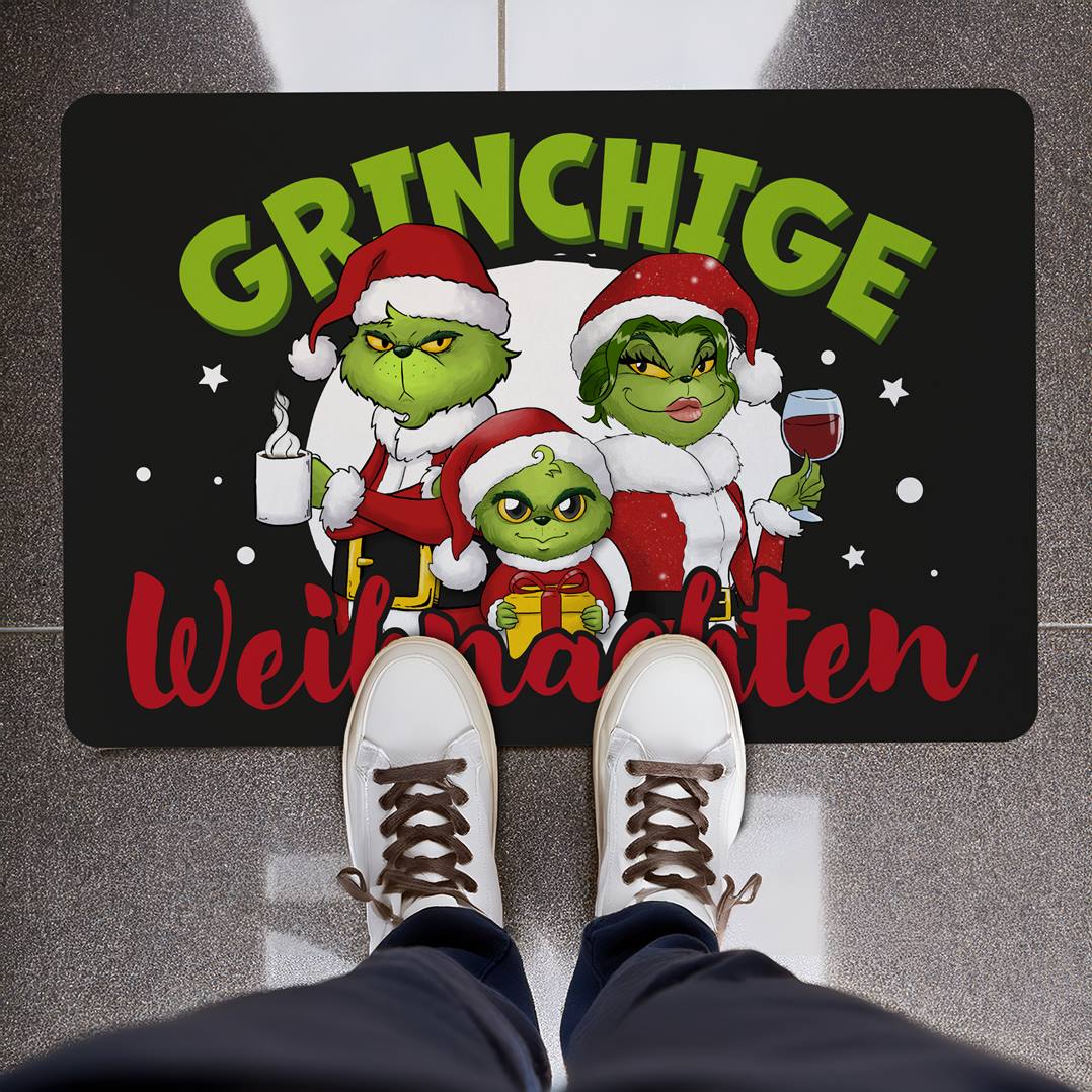 Fußmatte - Grinch Family - Grinchige Weihnachten