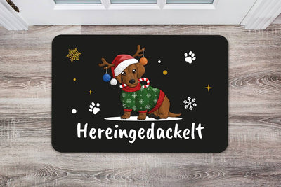 Fußmatte - Hereingedackelt (Weihnachten)