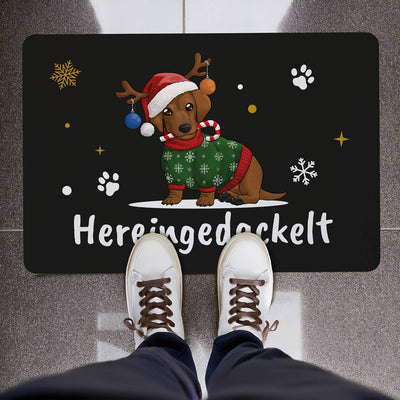 Fußmatte - Hereingedackelt (Weihnachten)