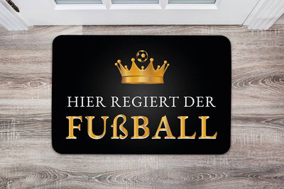 Fußmatte - Hier regiert der Fußball