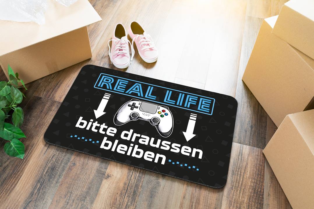 Fußmatte - Real Life - Bitte draußen bleiben