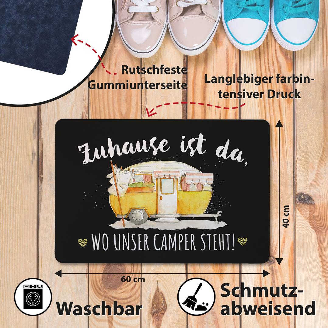 Fußmatte - Zuhause ist da, wo unser Camper steht!