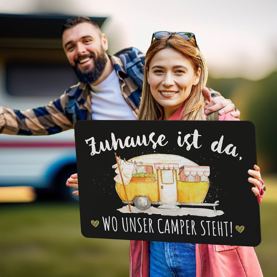 Fußmatte - Zuhause ist da, wo unser Camper steht!