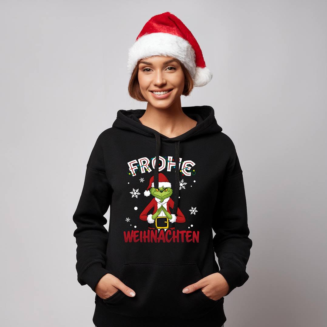 Hoodie - Grinch - Frohe Weihnachten