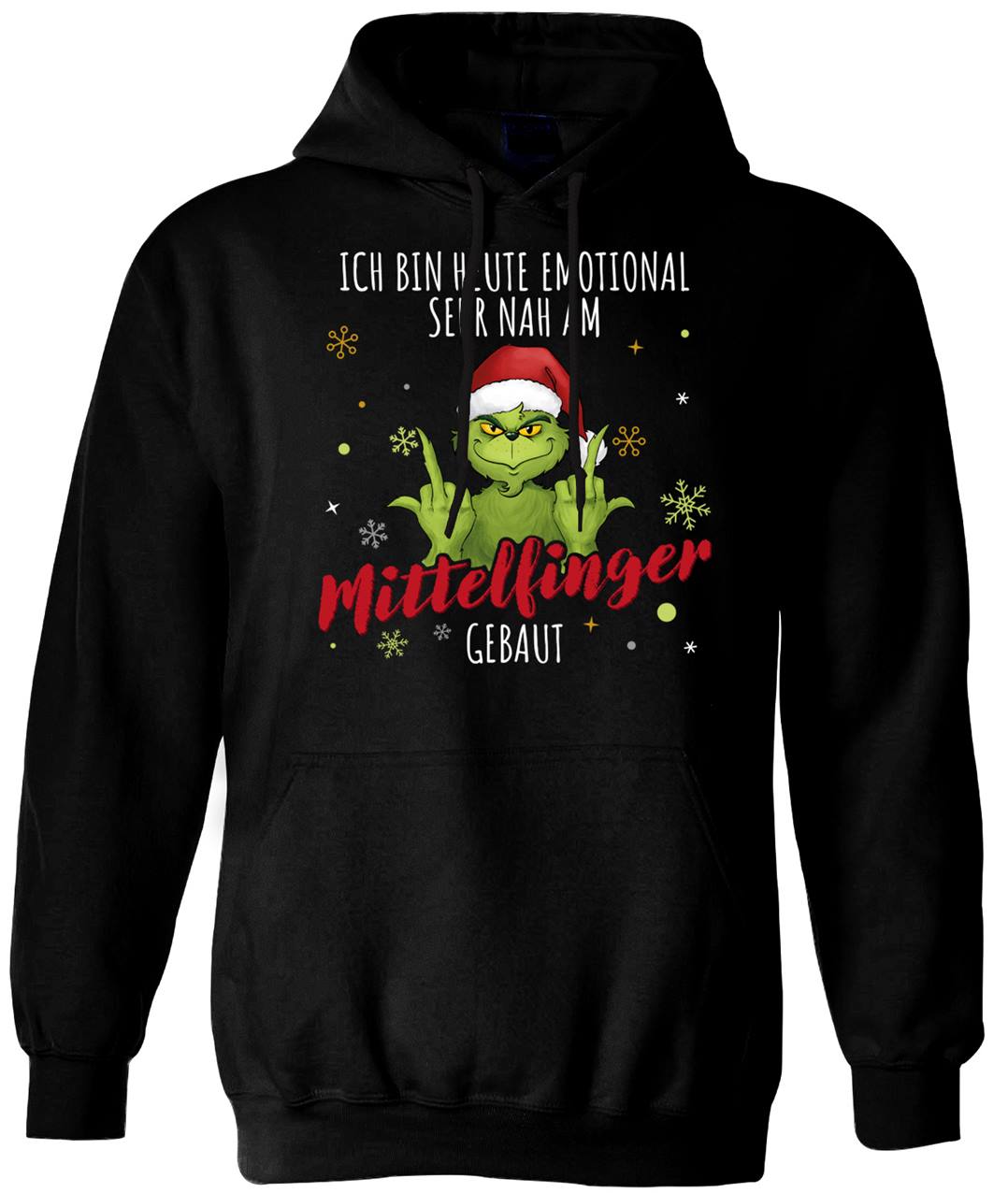 Hoodie - Grinch - Ich bin heute emotional sehr nah am Mittelfinger gebaut. (LH)