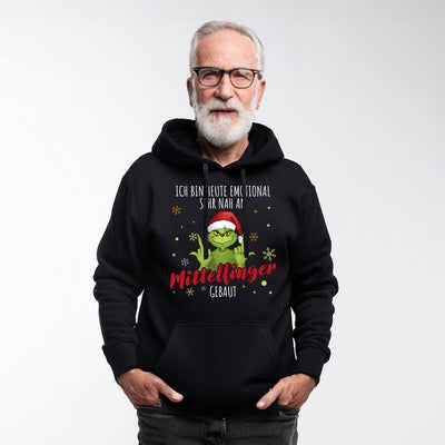 Hoodie - Grinch - Ich bin heute emotional sehr nah am Mittelfinger gebaut. (LH)