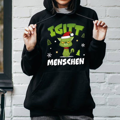 Hoodie - Grinch Katze - Igitt, Menschen