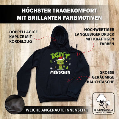 Hoodie - Grinch Katze - Igitt, Menschen