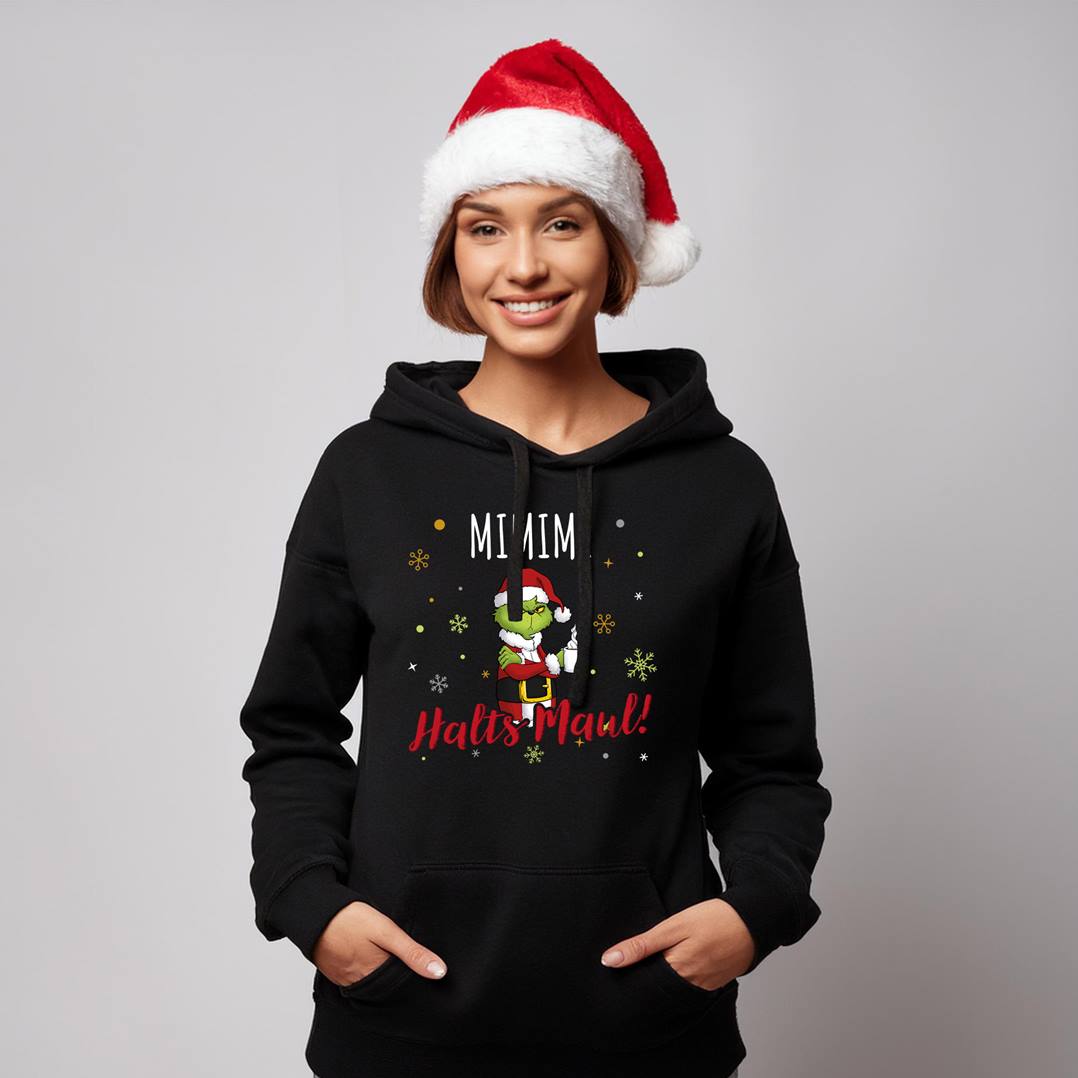 Hoodie - Grinch - Mimimi Halts Maul! (Mittelfinger) LH