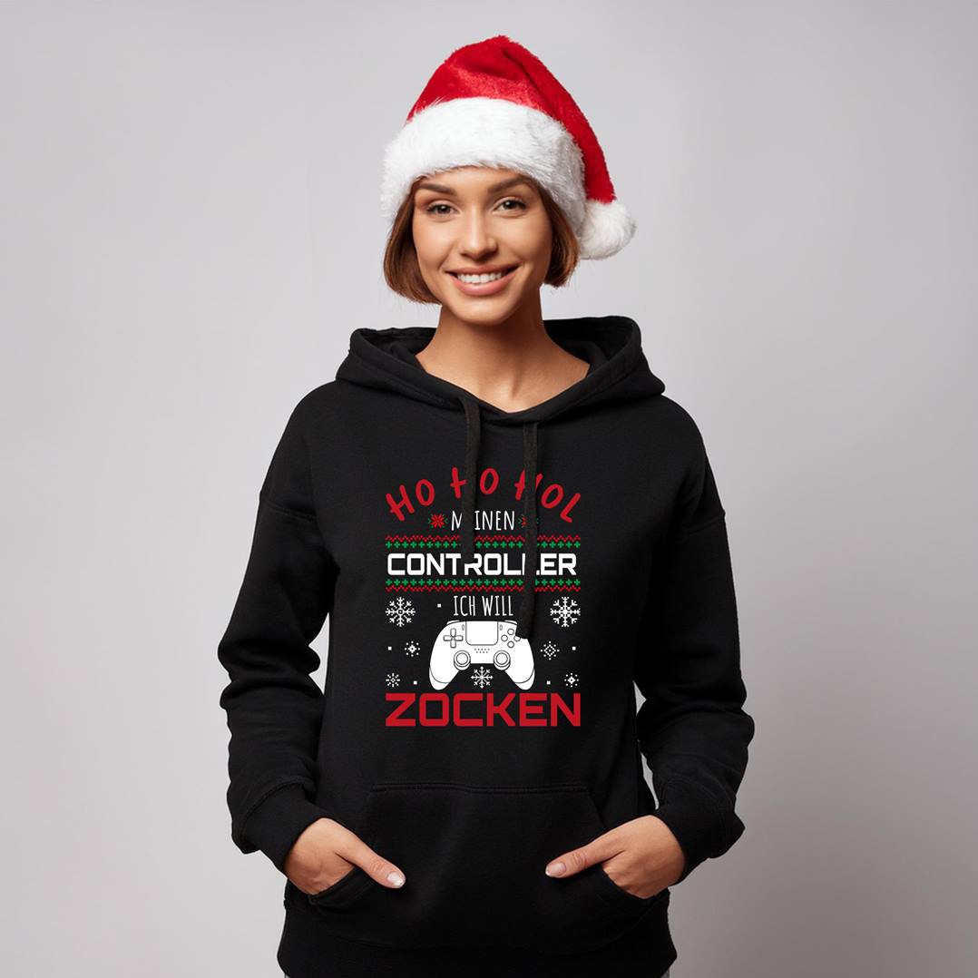 Hoodie - Ho Ho Hol meinen Controller, ich will zocken