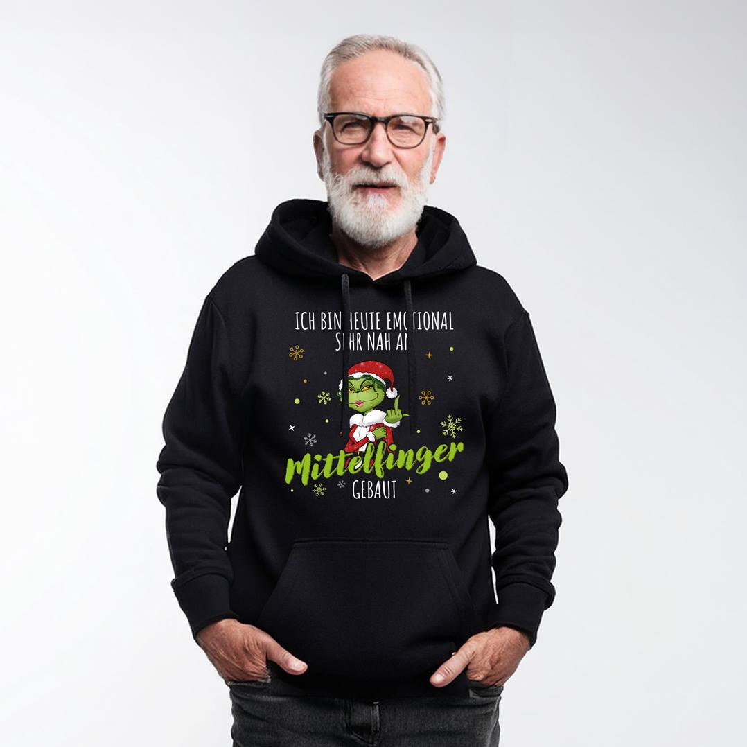 Hoodie - Miss Grinch - Ich bin heute emotional sehr nah am Mittelfinger gebaut (LH)