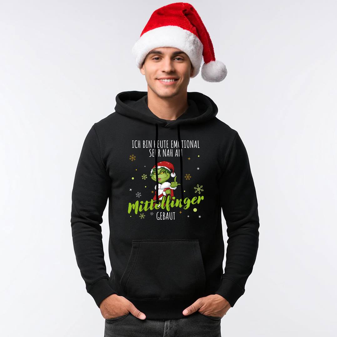 Hoodie - Miss Grinch - Ich bin heute emotional sehr nah am Mittelfinger gebaut (LH)