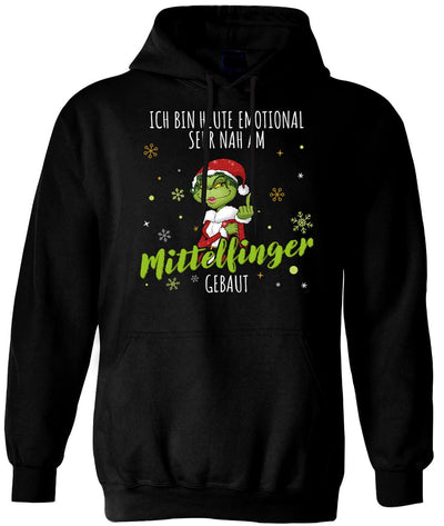 Hoodie - Miss Grinch - Ich bin heute emotional sehr nah am Mittelfinger gebaut (LH)