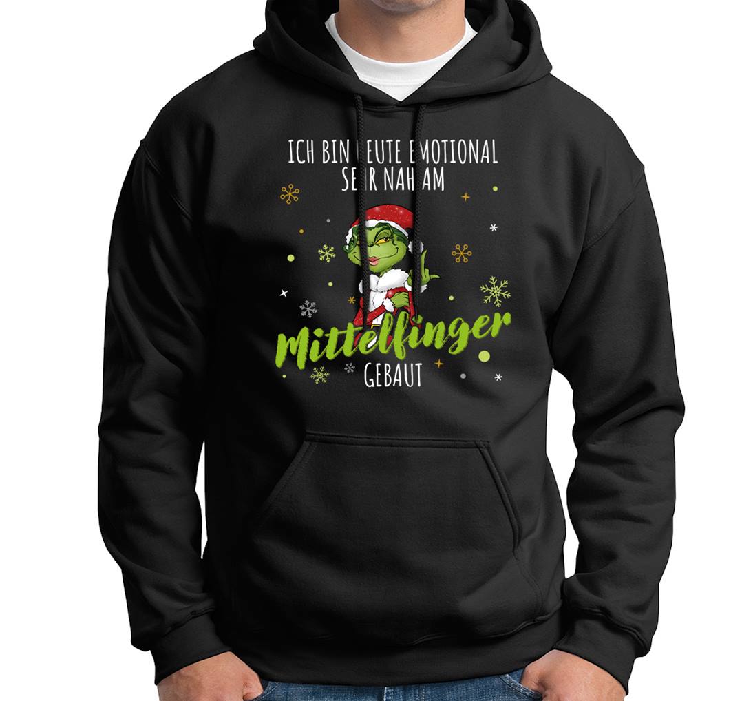 Hoodie - Miss Grinch - Ich bin heute emotional sehr nah am Mittelfinger gebaut (LH)