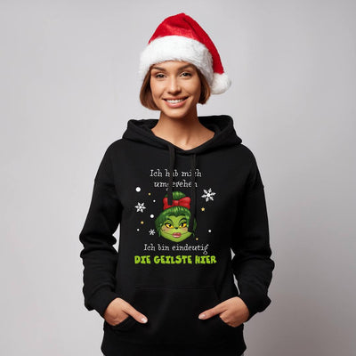 Hoodie - Miss Grinch - Ich hab mich umgesehen, ich bin eindeutig die Geilste hier (Damen)