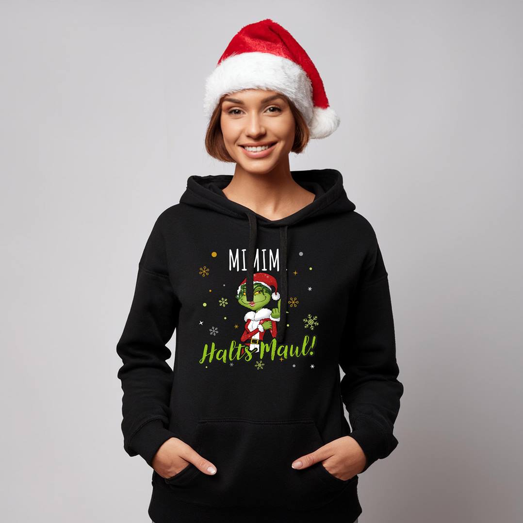 Hoodie - Miss Grinch - Mimimi Halts Maul! (Mittelfinger)