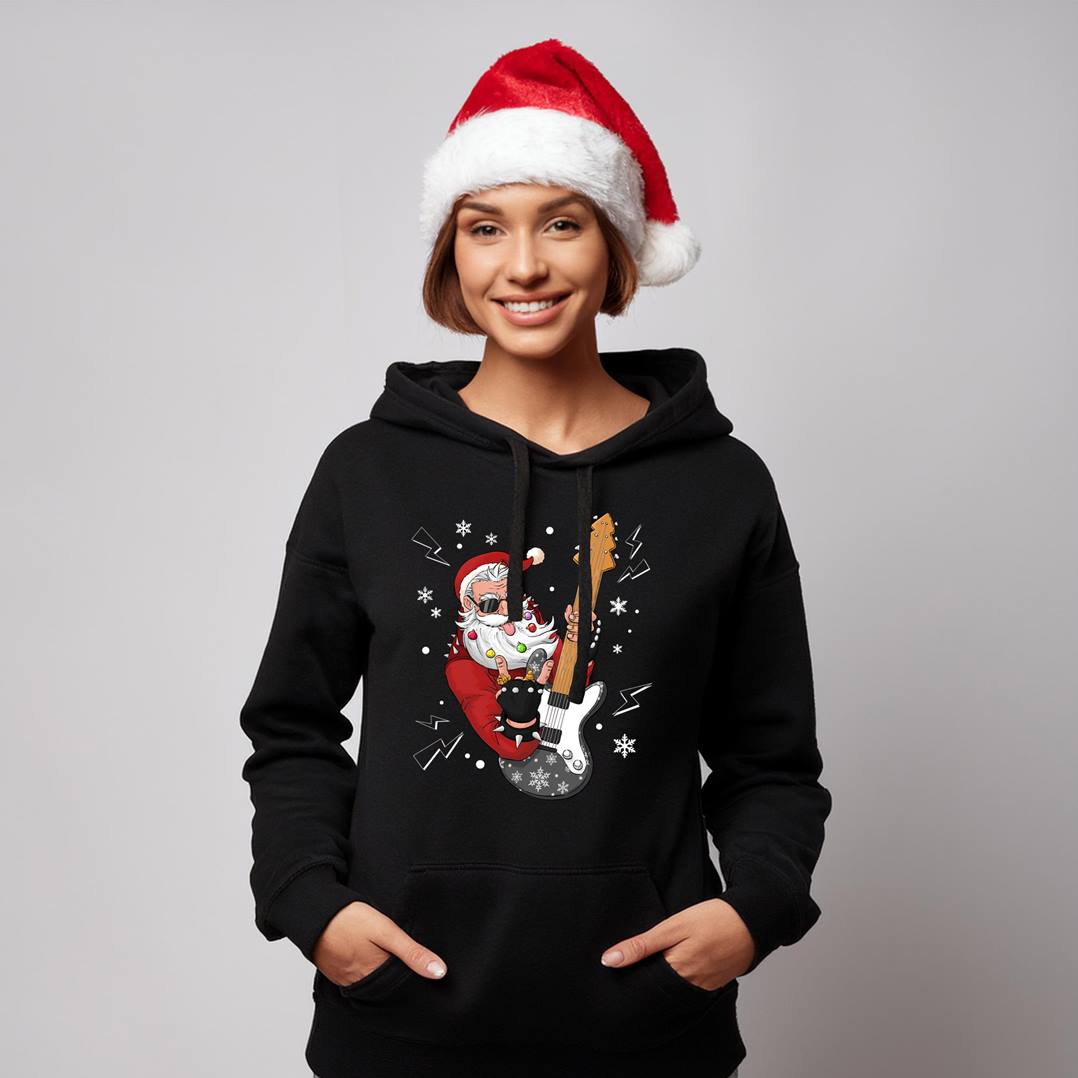 Hoodie - Rocker-Weihnachtsmann